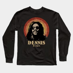 Retro Sunset Dennis Brown Long Sleeve T-Shirt